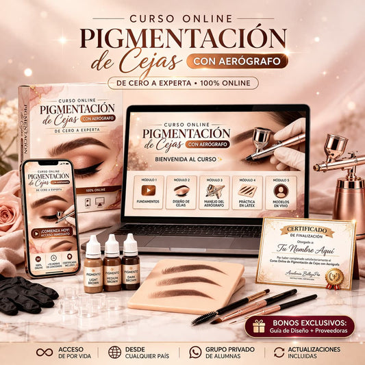 Curso micropigmentación de cejas con aerógrafo