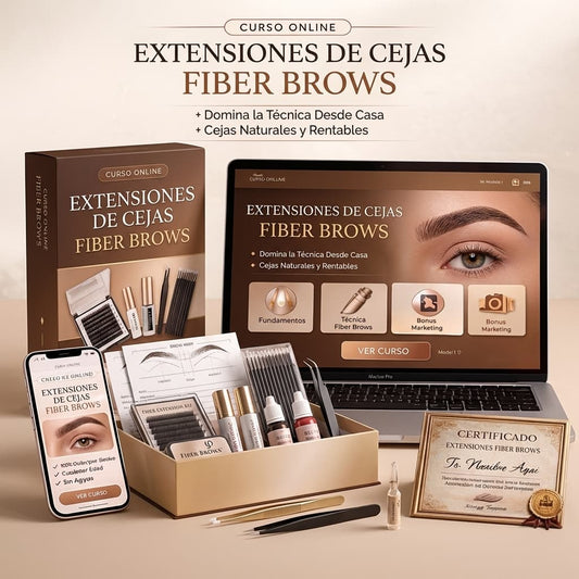 Curso extensiones de cejas Fiber brows