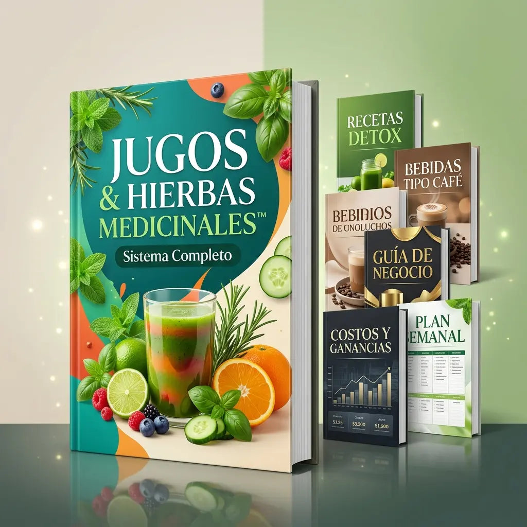 Jugos que curan con hierbas medicinales